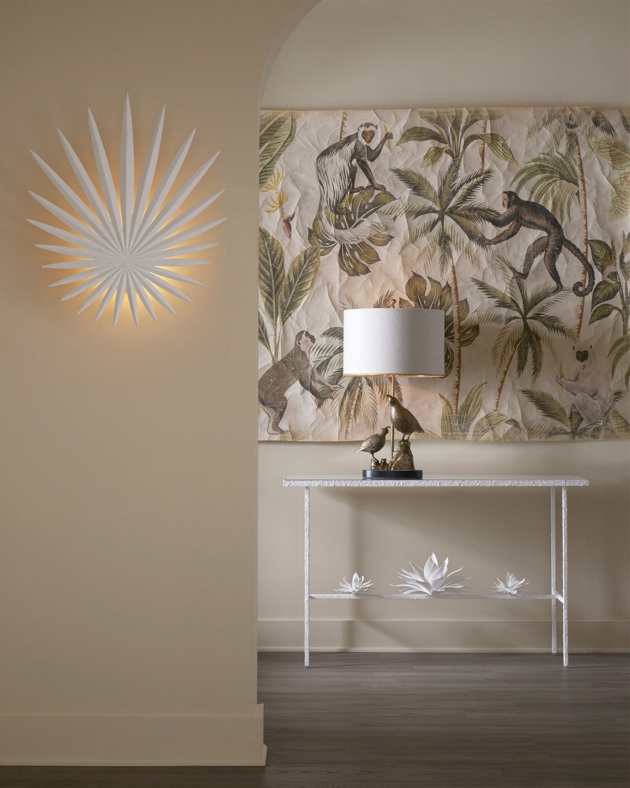 Sisalana White Console Table